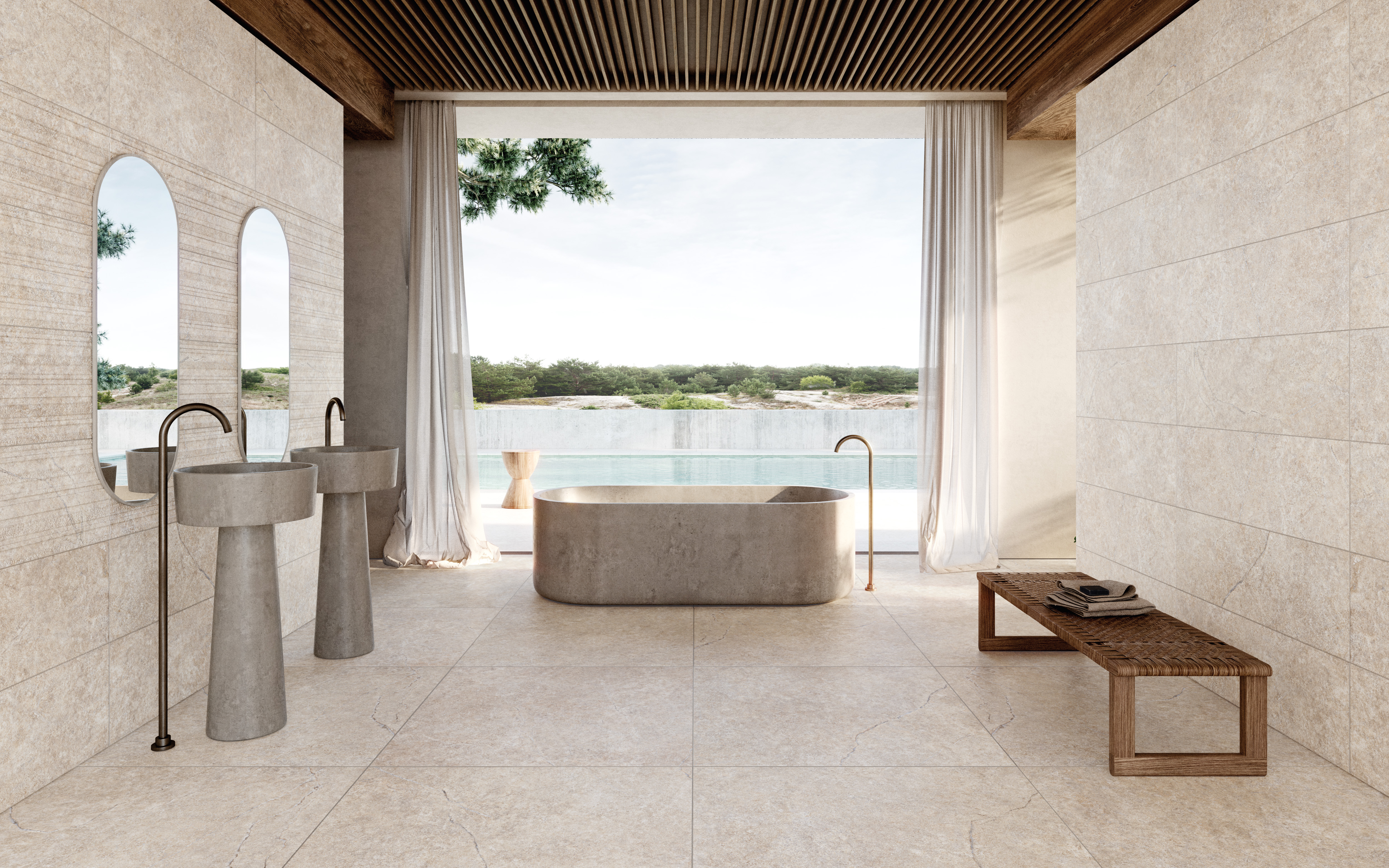 ALCHEMY PORCELAIN - ALCHEMY-EARTH_33x100_decor_100x100SP_A