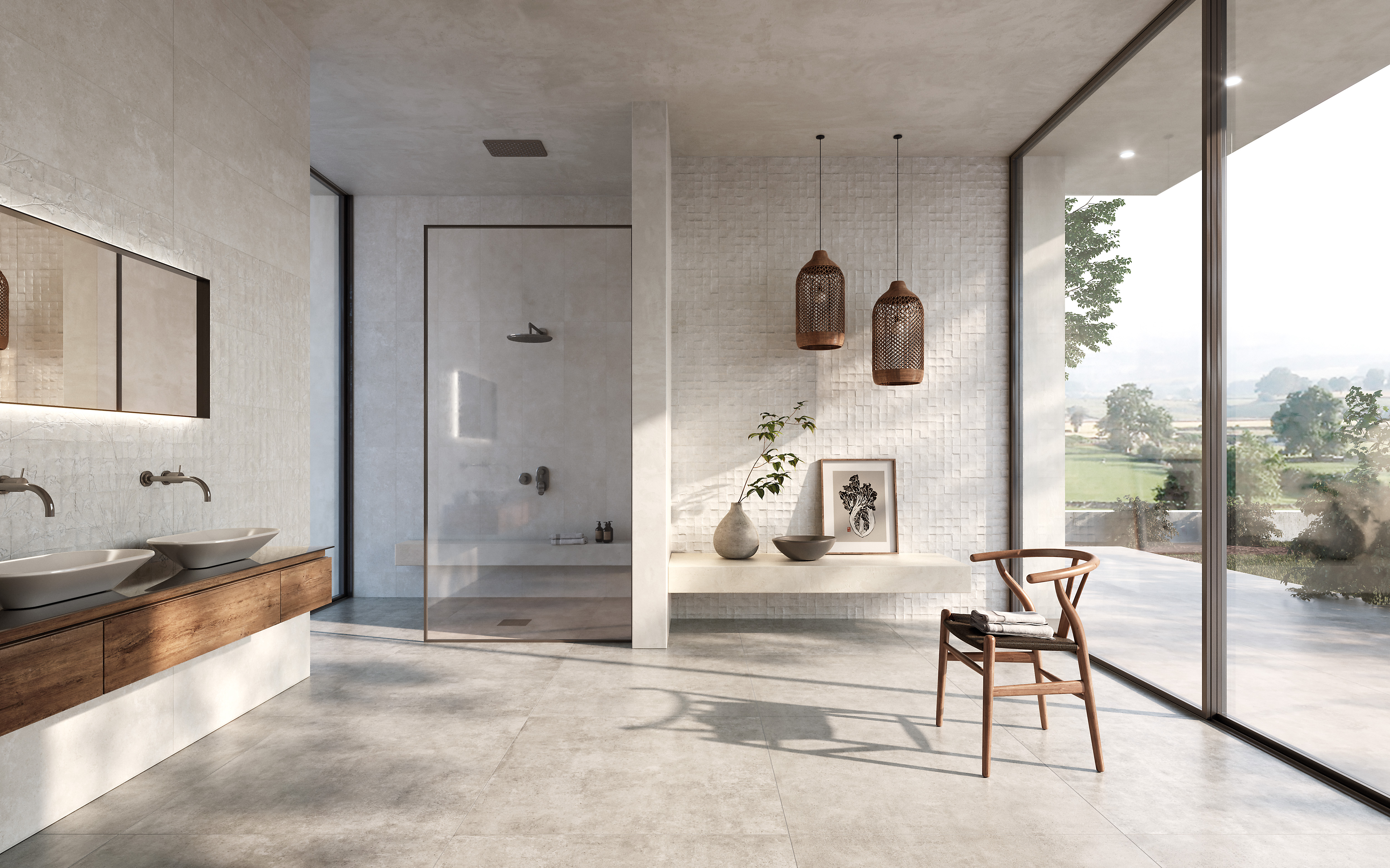 CHARME PORCELAIN - CHARME_BONE_SQUARE_33x100-TAUPE_100X100_AS