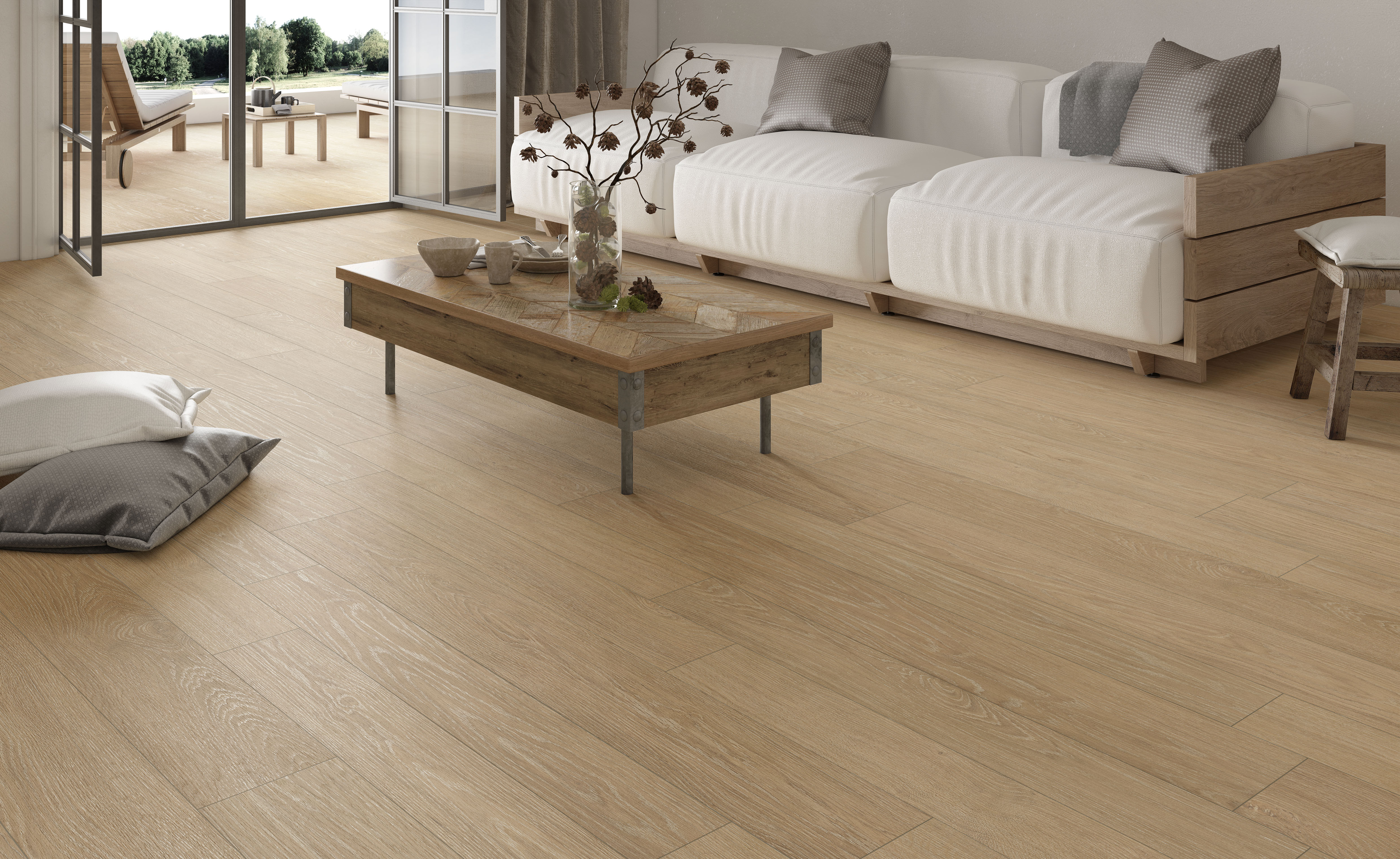 ESSENCE PORCELAIN - ESSENCE-ALMOND-20X120_ESSENCE-ALMOND-15X90_AMB1